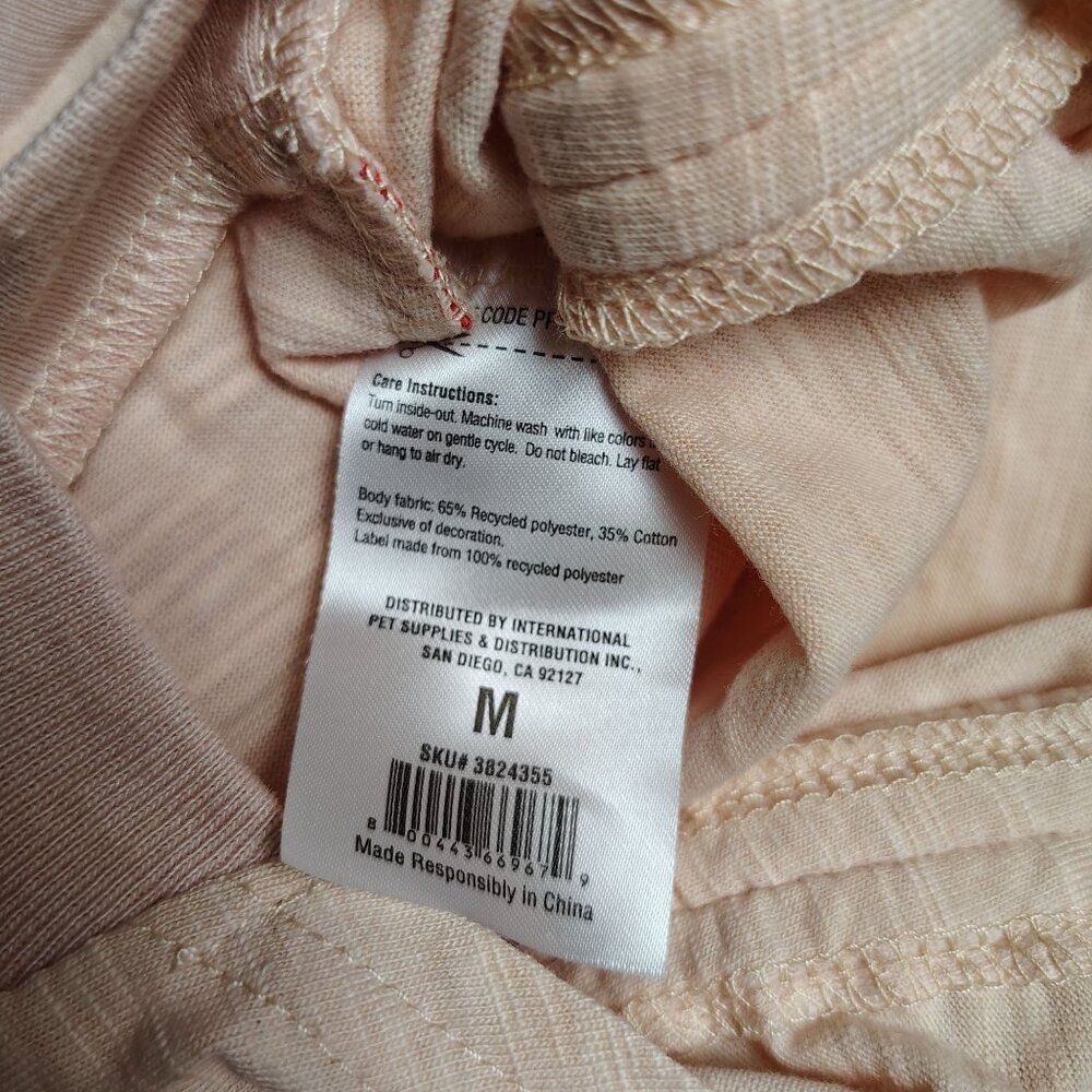 Reddy Dog Medium Peach Ruched Detail Lightweight T-Shirt - Picture 4 of 6